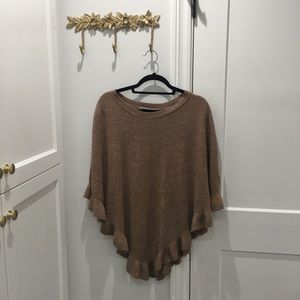 Brown dressy poncho it fits nicely and comfy